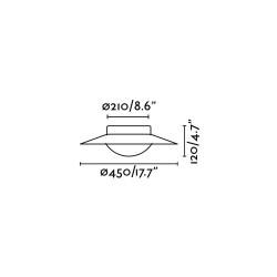 Плафон Side 20W никель