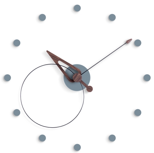 Часы Nomon Pico Color (с делениями часа) (черный-орех-серый). D=40см