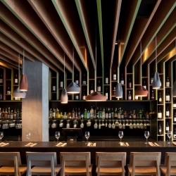 Подвесной светильник Pleat Box 24 LED терракотово-золотой