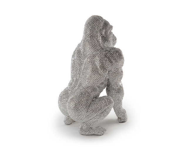 Фигурка большая Gorila серебро