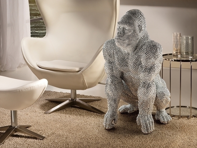 Фигурка большая Gorila серебро