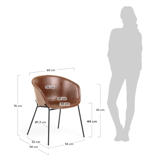 Стул Zadine светло-коричневый
