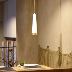 Подвесной светильник LOKI white & matt gold