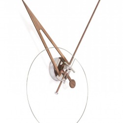 Настенные часы Cris N орех, красная стрелка