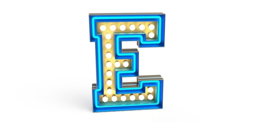 Напольный светильник LETTER E GRAPHIC