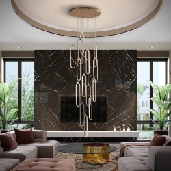 Люстра Colette 14L розовое золото DIM