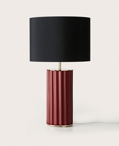 Настольная лампа Sonica золотой металл + черный абажур 801021/36