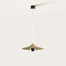 Подвесной светильник Hat золотой металл/черный мрамор