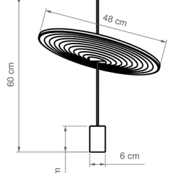 Потолочный подвес Calma Satin brass and beech wood Ceiling rose Black RAL 9005