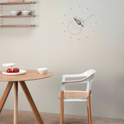 Часы Nomon Pico Color (с делениями часа) (черный-орех-серебро). D=40см