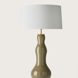 Настольная лампа Melly латунный металл + белый абажур 151011/45