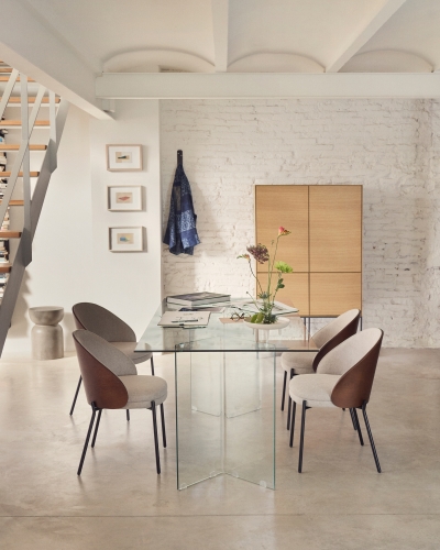 Vedrana Буфет из дубового шпона со стальными ножками 97,5 x 160 см