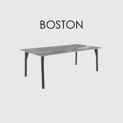 Обеденный стол Boston CARBON MATTE керамика 220х100