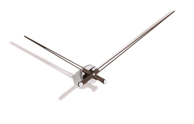 Часы Nomon  AXIOMA N, (основание - хромированная сталь/стрелки - венге). D=74см