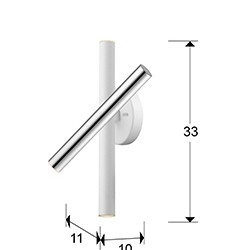 Настенный светильник Varas 3L хром/белый