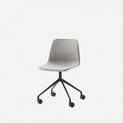 Поворотный офисный стул Varya tapiz на колесиках с алюминиевым основанием