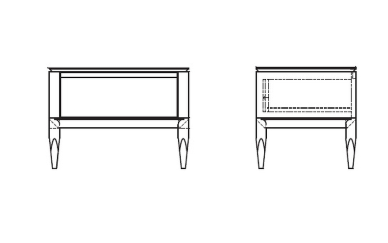 Прикроватная тумбочка PATERNA шпон дуба W