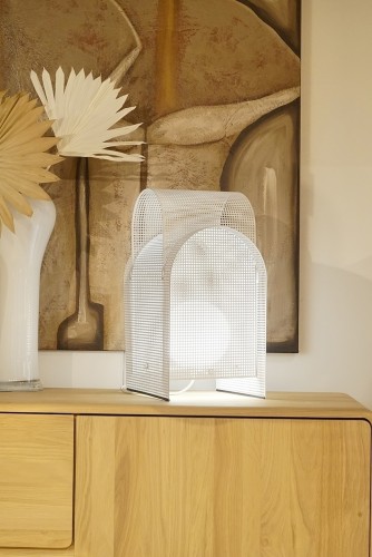 Настольная лампа Fold 31 см Textured white