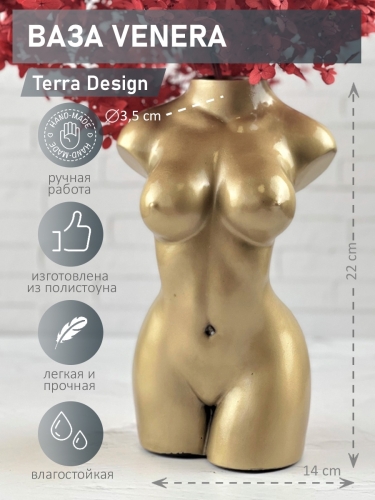 Ваза для цветов и сухоцветов декоративная  Terra Design TDVVEN05