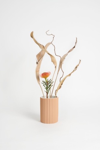 Ваза Plisse Stone коричневая