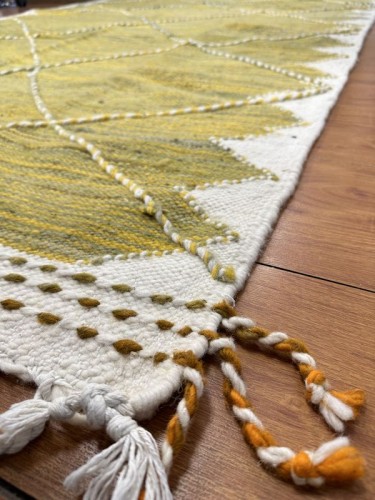 Дизайнерский желтый ковер из Марокко Beni_canyon