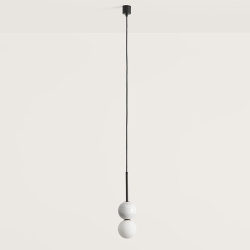 Подвесной светильник Dalt черный металл - белый мрамор