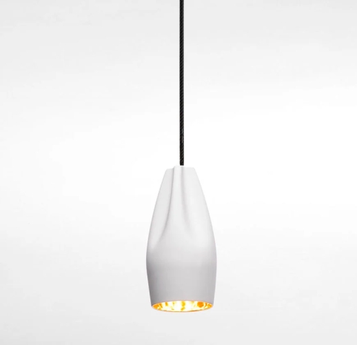 Подвесной светильник Pleat Box 13 бело-золотой