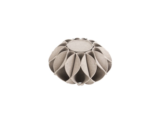 Пуф высокий Ruff Pouf Grey Ø70