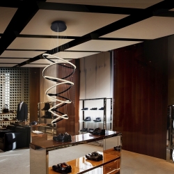 Люстра Ring 8 колец черная 4000K DIM