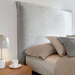 Изголовье из льняной ткани серого цвета Tanit со съемным чехлом 206 x 106 см