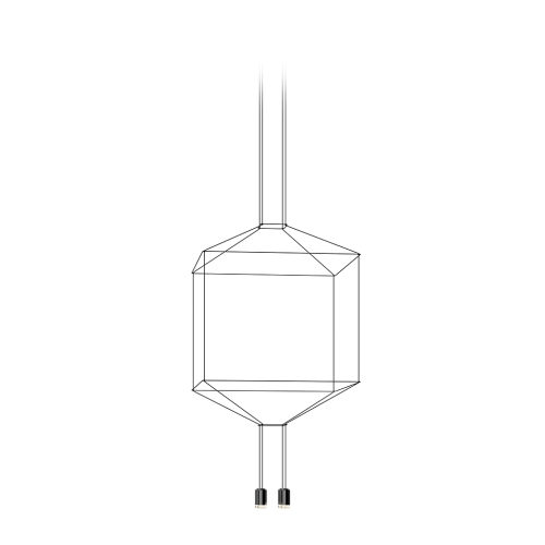 Подвесной светильник Wireflow квадратный 0410
