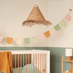 Абажур Fonteta из натурального волокна с натуральной отделкой, 40 см