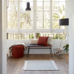 Чехол на подушку из 100% хлопка Celmira серый с вышивкой 30 x 50 см