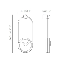 Часы Nomon Micro Eslabon (основание - латунь/центр - орех/стрелка часовая - латунь /минутная - орех). D=10см, H=27см