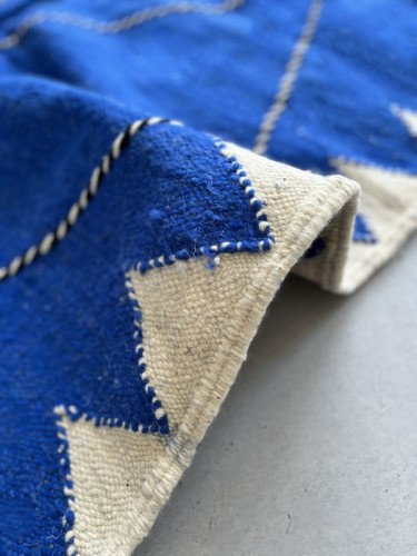 Дизайнерский синий ковер из Марокко Blue ocean