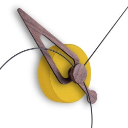 Часы Nomon Pico Color (с делениями часа) (черный-орех-горчичный). D=40см