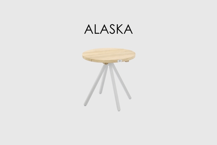 Столик Alaska TEAK NATURAL- WHITE WASH D50