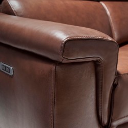 Диван 2-х местный 5319-2P-M1595 /6116 с реклайнером коричневый