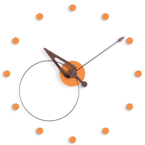 Часы Nomon Pico Color (с делениями часа) (черный-орех-тыквенный). D=40см