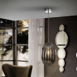 Подвесной светильник Ovila дымчатый 1L 20 см