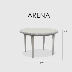 Стол обеденный круглый Arena WHITE WASH 120