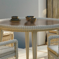 Стол обеденный круглый Arena WHITE WASH 120