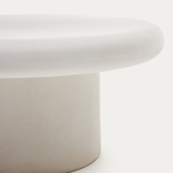 Журнальный столик Addaia из белого цемента Ø90
