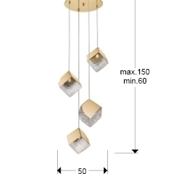 Подвесной светильник Priscila 4L золотой