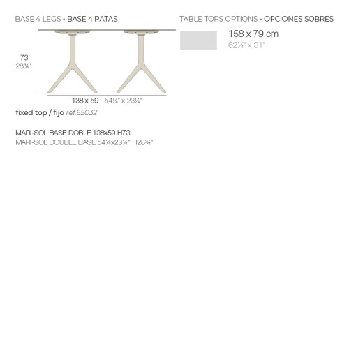 Обеденный стол Mari-sol 4-legged