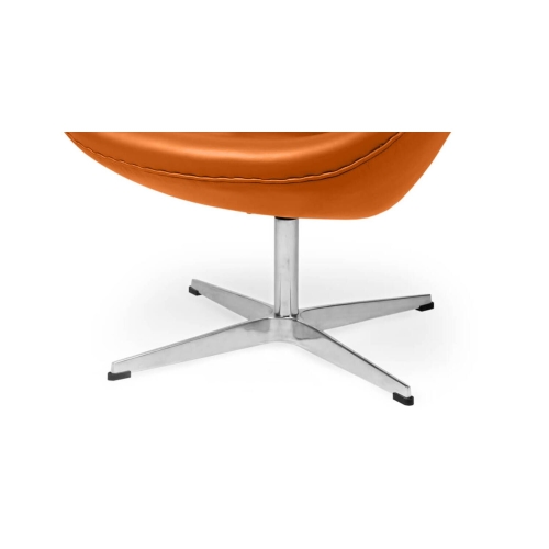 Рыжее кожаное кресло Swan