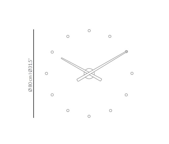 Часы Nomon OJ WHITE. Цвет: белый. D=80см