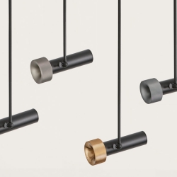 Подвесной светильник Focus 1L черный - золотой