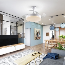 Вентилятр с освещением Vento D50 DIM белый