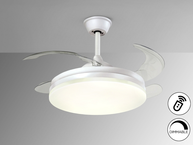 Вентилятр с освещением Vento D50 DIM белый